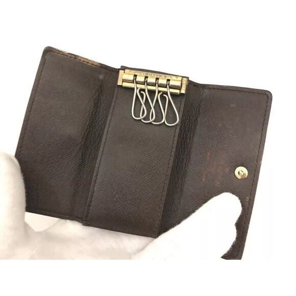 Authentic Louis Vuitton Damier Multicles 4 Ring Key Case Brown/4AG0471 - Picture 4 of 6